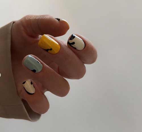 Модный пастельный маникюр короткие ногти