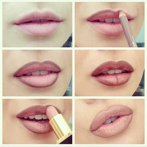 Увеличение губ макияжем