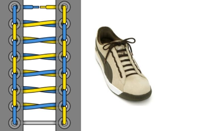 способы завязывания шнурков на кроссовках
